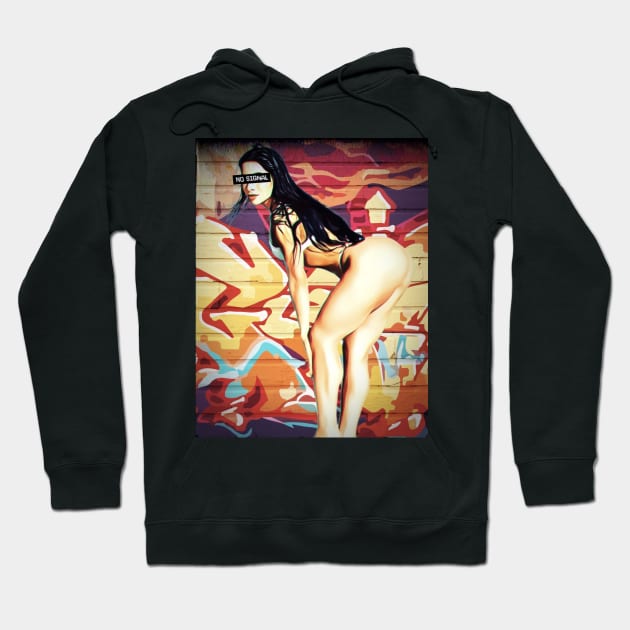 Hot Babe No Signal Hoodie by TheLaundryLady